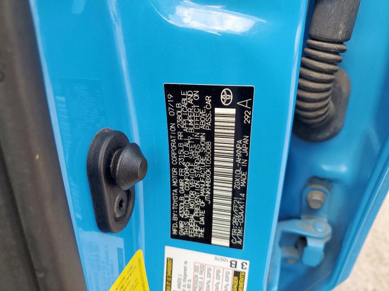 JTNKHMBX0K1055088 - 2019 TOYOTA C-HR XLE BLUE photo 13
