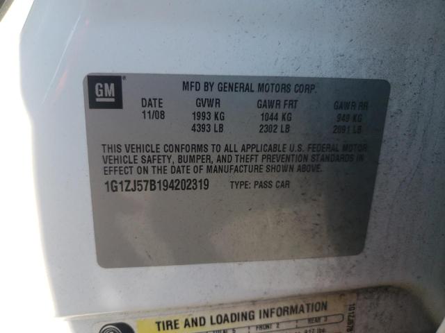 1G1ZJ57B194202319 - 2009 CHEVROLET MALIBU 2LT 白色 照片 12