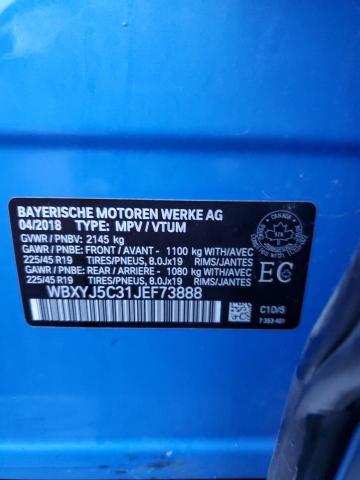 WBXYJ5C31JEF73888 - 2018 BMW X2 XDRIVE28I BLUE photo 13