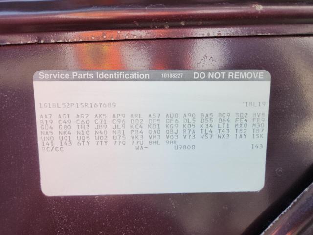 1G1BL52P1SR167689 - 1995 CHEVROLET CAPRICE / CLASSIC SS BURGUNDY photo 12