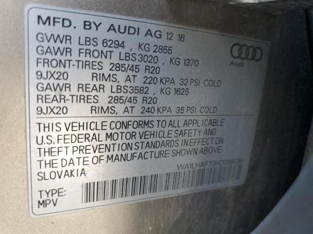 WA1LHAF70HD039038 - 2017 AUDI Q7 PREMIUM PLUS Қоңыр фото 13