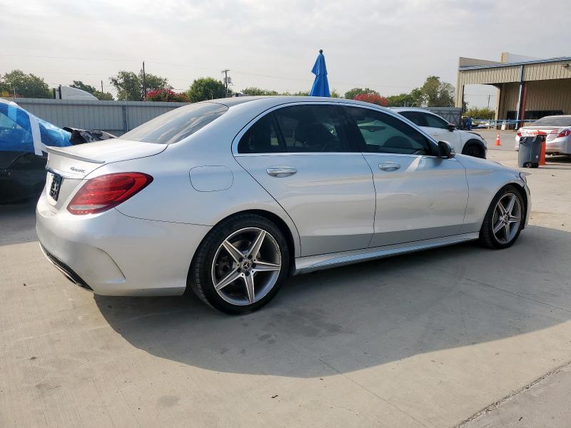 55SWF4KB7GU166105 - 2016 MERCEDES-BENZ C 300 4MATIC SILVER photo 3