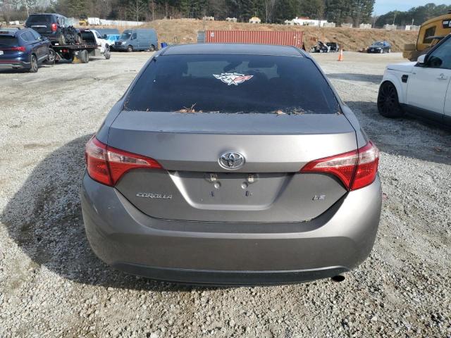 2T1BURHE1KC238594 - 2019 TOYOTA COROLLA L GRAY photo 6