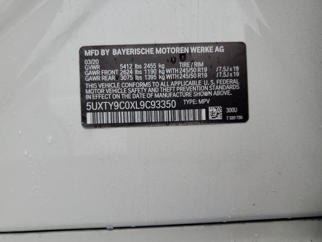 5UXTY9C0XL9C93350 - 2020 BMW X3 XDRIVEM40I თეთრი ფოტო 14