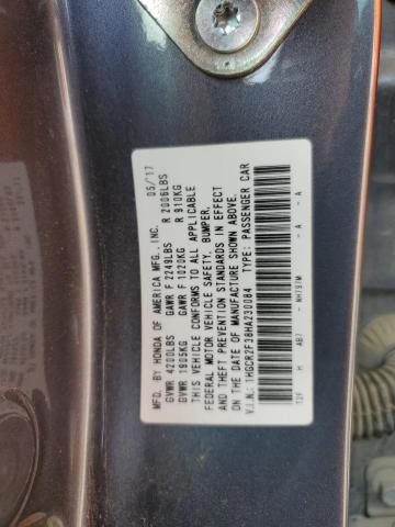 1HGCR2F38HA230084 - 2017 HONDA ACCORD LX CHARCOAL photo 12