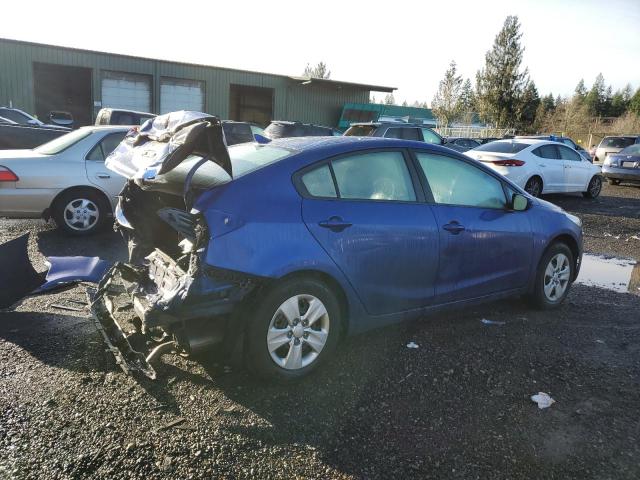 3KPFK4A75HE141284 - 2017 KIA FORTE LX BLUE photo 3