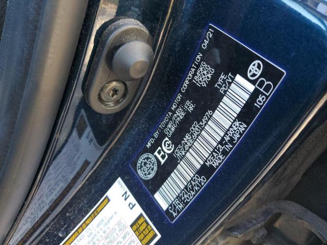 JTNK4MBE6M3134976 - 2021 TOYOTA COROLLA SE BLUE photo 13