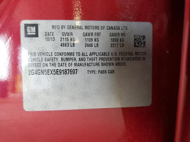 2G4GN5EX5E9187697 - 2014 BUICK REGAL PREMIUM RED photo 13