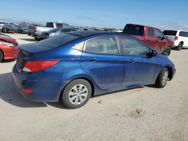 KMHCT4AE0GU012203 - 2016 HYUNDAI ACCENT SE BLUE photo 3