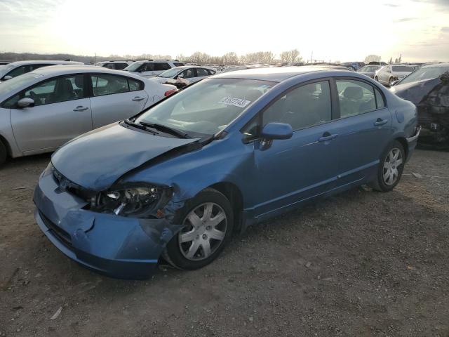 1HGFA16576L068692 - 2006 HONDA CIVIC LX BLUE photo 1