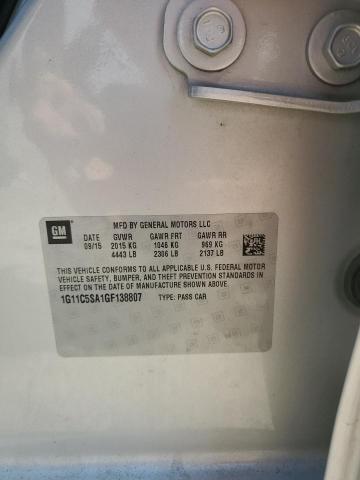 1G11C5SA1GF138807 - 2016 CHEVROLET MALIBU LIMITED LT 银色 照片 12