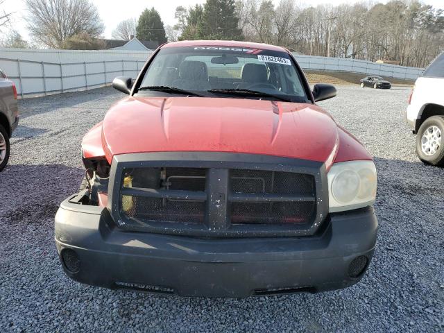 1D7HE28N75S186606 - 2005 DODGE DAKOTA QUAD RED photo 5