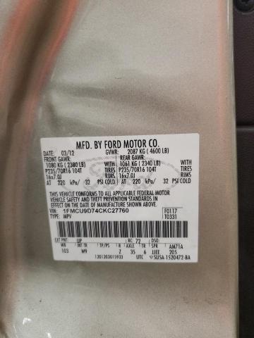 1FMCU9D74CKC27760 - 2012 FORD ESCAPE XLT GOLD photo 13