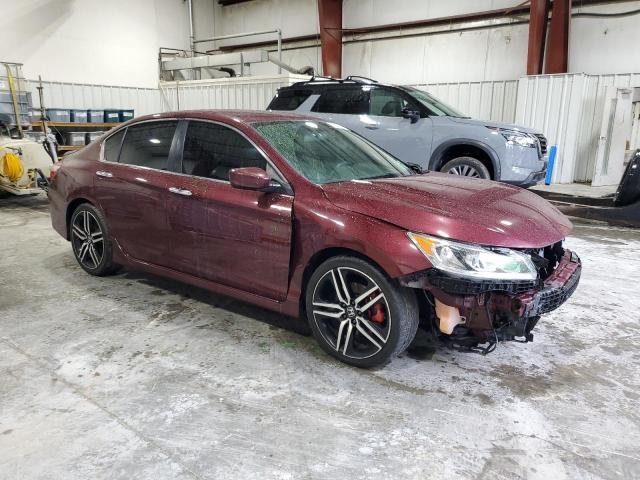 1HGCR2F54GA040895 - 2016 HONDA ACCORD SPORT წითელი ფოტო 4