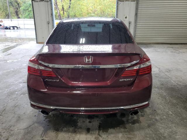 1HGCR2F54GA040895 - 2016 HONDA ACCORD SPORT წითელი ფოტო 6