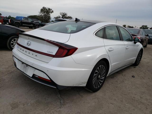 KMHL54JJ9MA021941 - 2021 HYUNDAI SONATA HYBRID WHITE photo 3