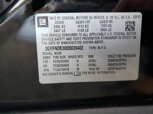 3GYFNDE38DS609402 - 2013 CADILLAC SRX PERFORMANCE COLLECTION Czarny zdjęcie 13