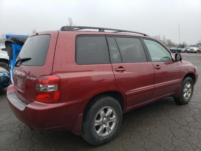 JTEDD21A060138604 - 2006 TOYOTA HIGHLANDER BURGUNDY photo 3