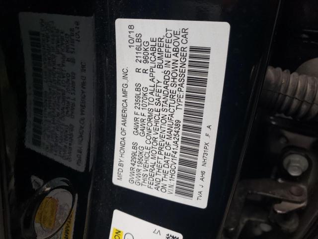 1HGCV1F41JA254389 - 2018 HONDA ACCORD EX BLACK photo 13