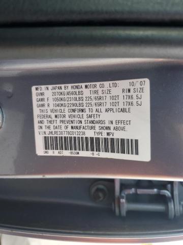 JHLRE38778C013238 - 2008 HONDA CR-V EXL Күміс фото 13