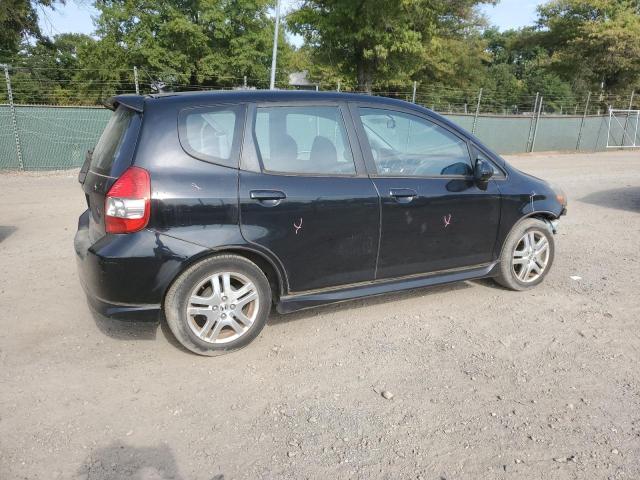 JHMGD38657S005768 - 2007 HONDA FIT S BLACK photo 3
