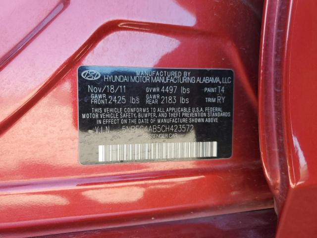 5NPEC4AB5CH423572 - 2012 HYUNDAI SONATA SE RED photo 12