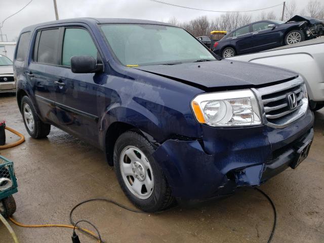 5FNYF4H23FB038850 - 2015 HONDA PILOT LX BLUE photo 4