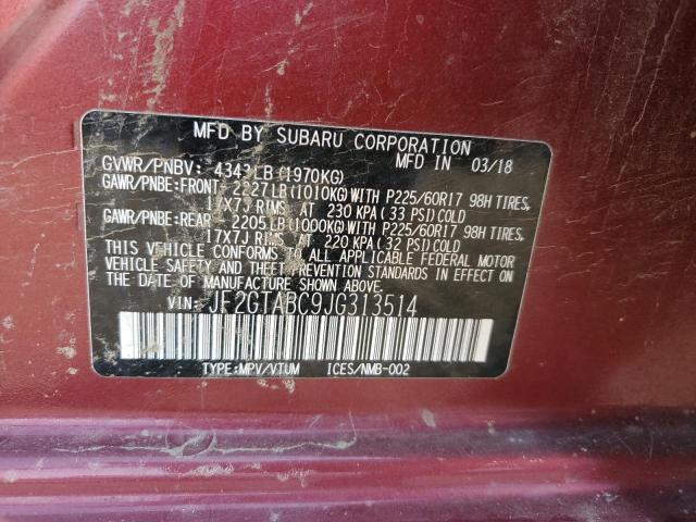 JF2GTABC9JG313514 - 2018 SUBARU CROSSTREK PREMIUM 栗色 照片 13