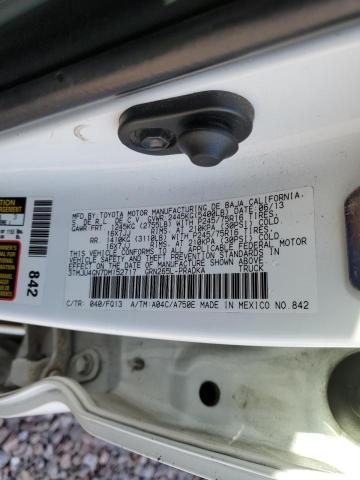 3TMJU4GN7DM152717 - 2013 TOYOTA TACOMA DOUBLE CAB PRERUNNER WHITE photo 12
