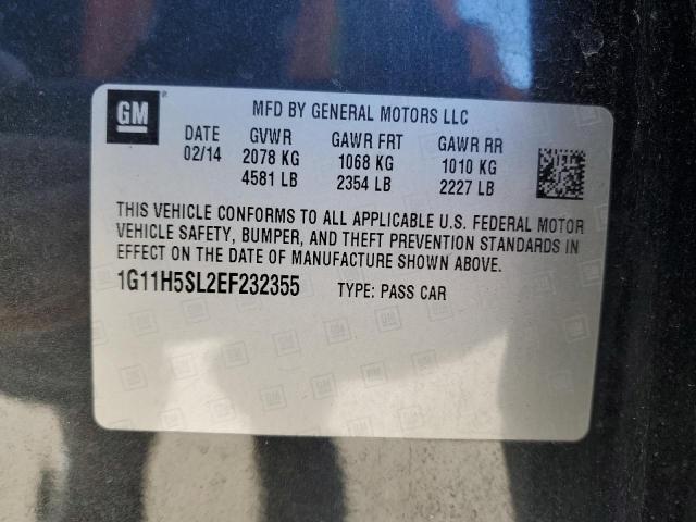 1G11H5SL2EF232355 - 2014 CHEVROLET MALIBU LTZ 灰色 照片 12