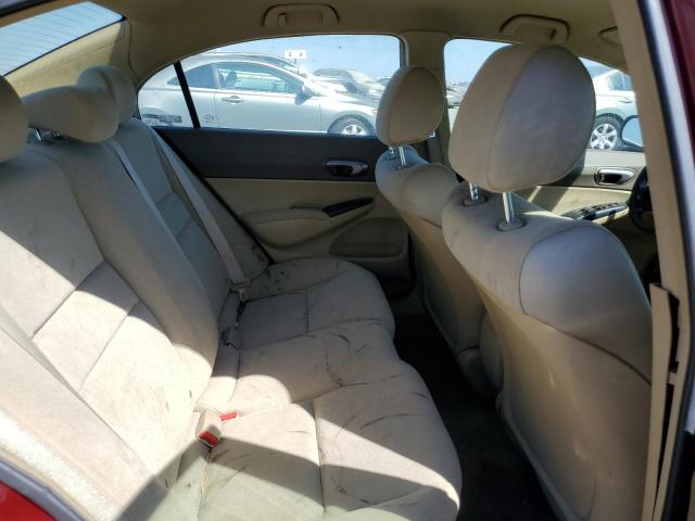 2HGFA16598H531481 - 2008 HONDA CIVIC LX BURGUNDY photo 10