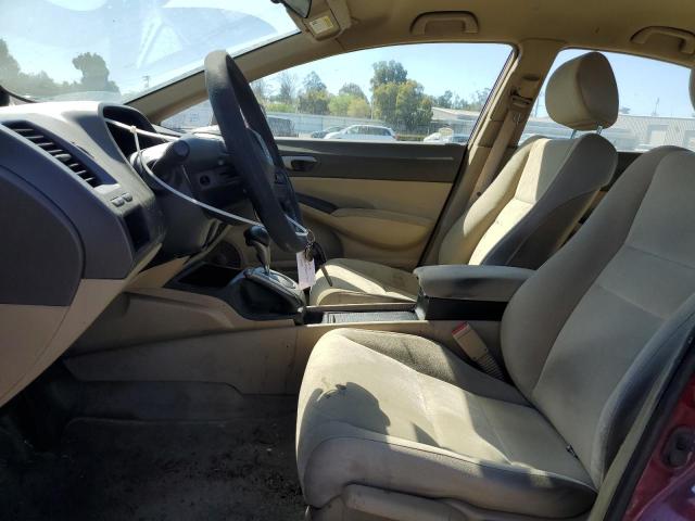 2HGFA16598H531481 - 2008 HONDA CIVIC LX BURGUNDY photo 7