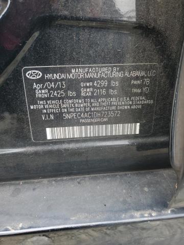 5NPEC4AC1DH723572 - 2013 HYUNDAI SONATA SE BLACK photo 12