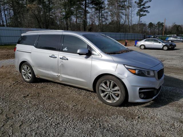 KNDME5C1XF6026129 - 2015 KIA SEDONA SXL SILVER photo 4