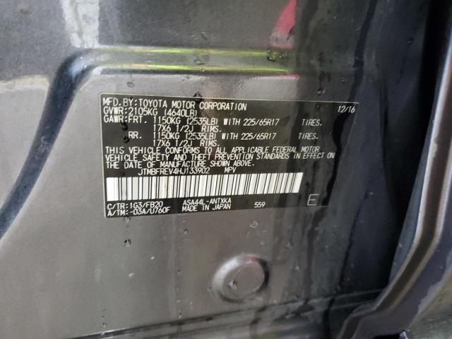 JTMBFREV4HJ133902 - 2017 TOYOTA RAV4 LE Boz foto 13