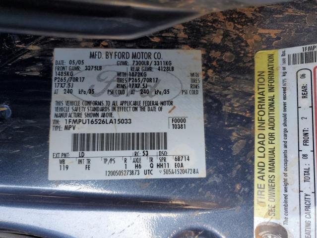 1FMPU16526LA15033 - 2006 FORD EXPEDITION XLT CHARCOAL photo 13