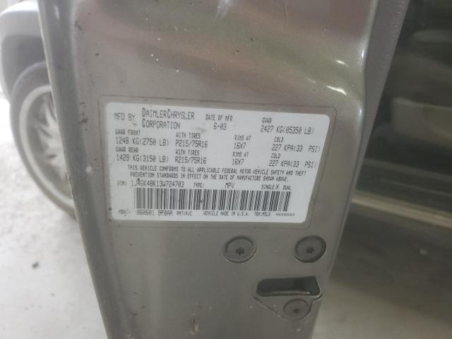 1J4GK48K13W724703 - 2003 JEEP LIBERTY SPORT GOLD photo 13