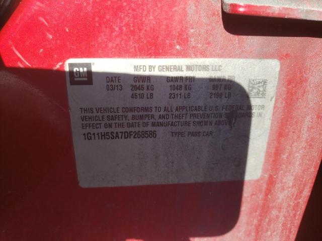 1G11H5SA7DF268586 - 2013 CHEVROLET MALIBU LTZ Rot Foto 12