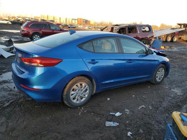 5NPD74LF2JH390298 - 2018 HYUNDAI ELANTRA SE BLUE photo 3