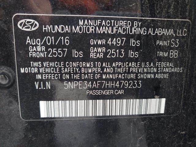 5NPE34AF7HH479233 - 2017 HYUNDAI SONATA SPORT 黑色 照片 12