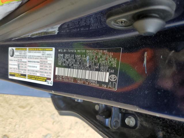 2T1KR32E85C406159 - 2005 TOYOTA COROLLA MA XR PURPLE photo 12