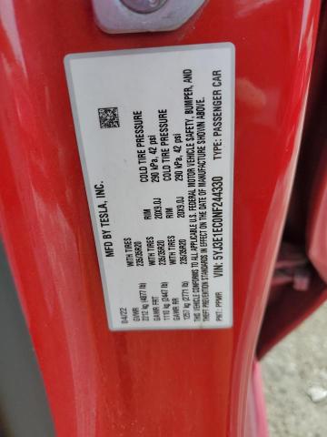 5YJ3E1EC0NF244330 - 2022 TESLA MODEL 3 Червоний фото 13