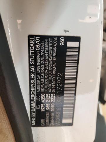 WDBRF61JX2F172972 - 2002 MERCEDES-BENZ C 240 Սպիտակ լուսանկար 12