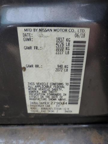 1N4AL3AP8JC279034 - 2018 NISSAN ALTIMA 2.5 GRAY photo 12