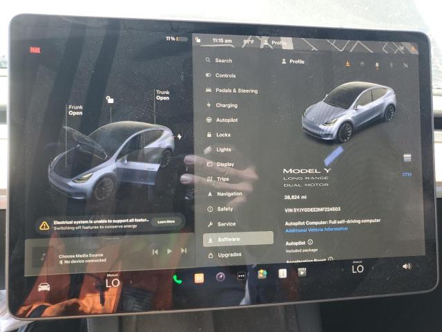 5YJYGDEE2MF224503 - 2021 TESLA MODEL Y Grafito foto 9