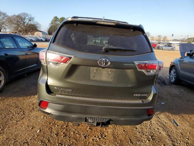 5TDJKRFH9ES048553 - 2014 TOYOTA HIGHLANDER XLE GREEN photo 6