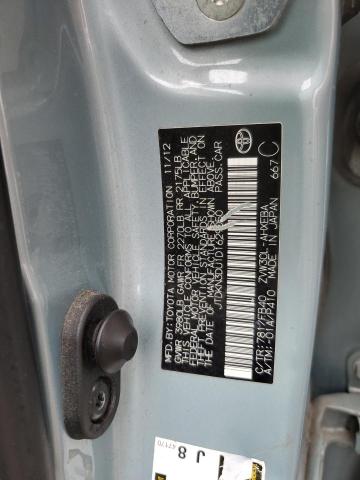 JTDKN3DU1D1629050 - 2013 TOYOTA PRIUS TURQUOISE photo 12