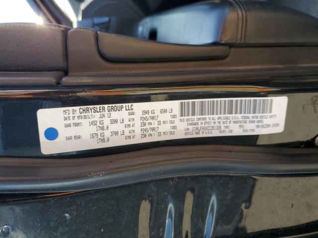 1C4RJFAGXCC351326 - 2012 JEEP GRAND CHEROKEE LAREDO 黑色 照片 14