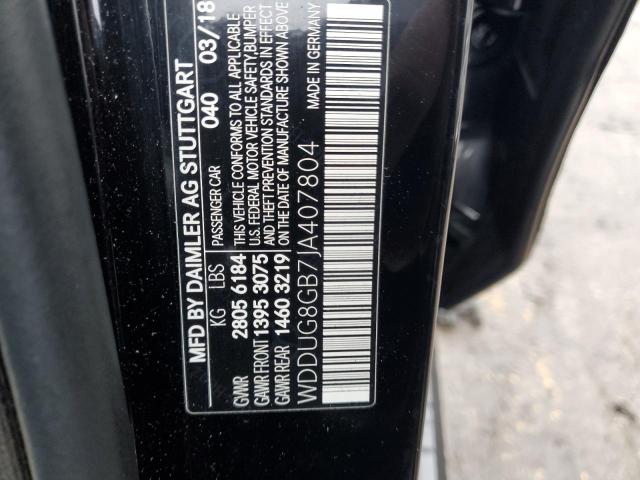 WDDUG8GB7JA407804 - 2018 MERCEDES-BENZ S 560 4MATIC BLACK photo 13