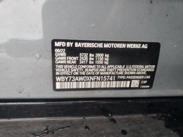 WBY73AW0XNFN15741 - 2022 BMW I4 EDRIVE4 银色 照片 12